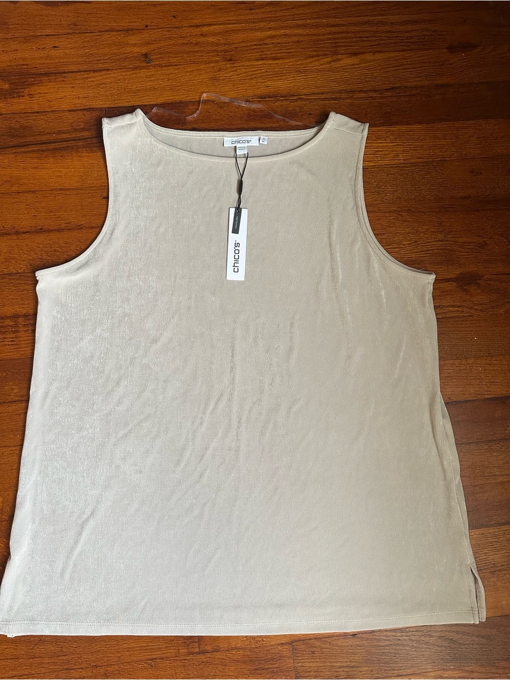 Chico's Women's Beige Cream Sleeveless Tank Top size 3 US XL